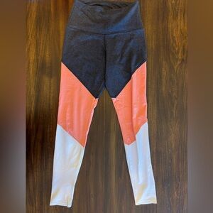 Onzie Flow peach/gray/white leggings S/M